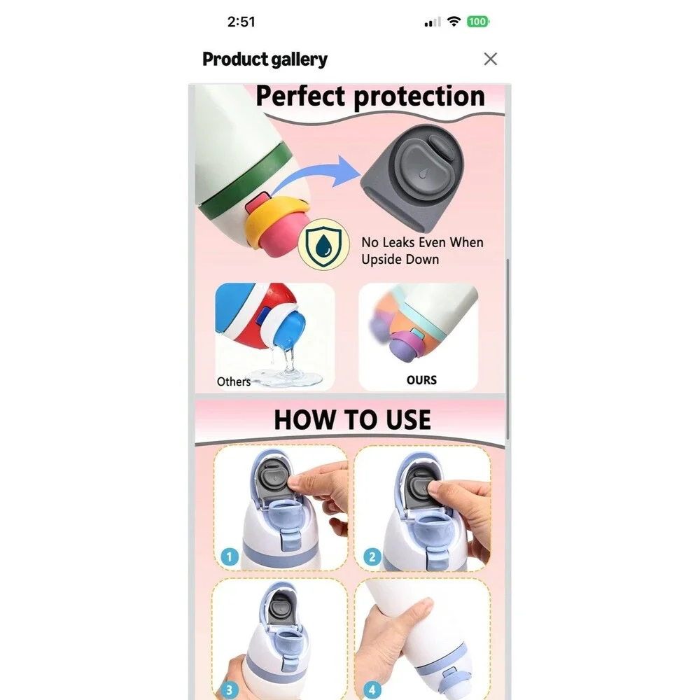 4PCS Replacement Silicone Rubber Seal for Owala FreeSip, Gasket Stopper Compatib